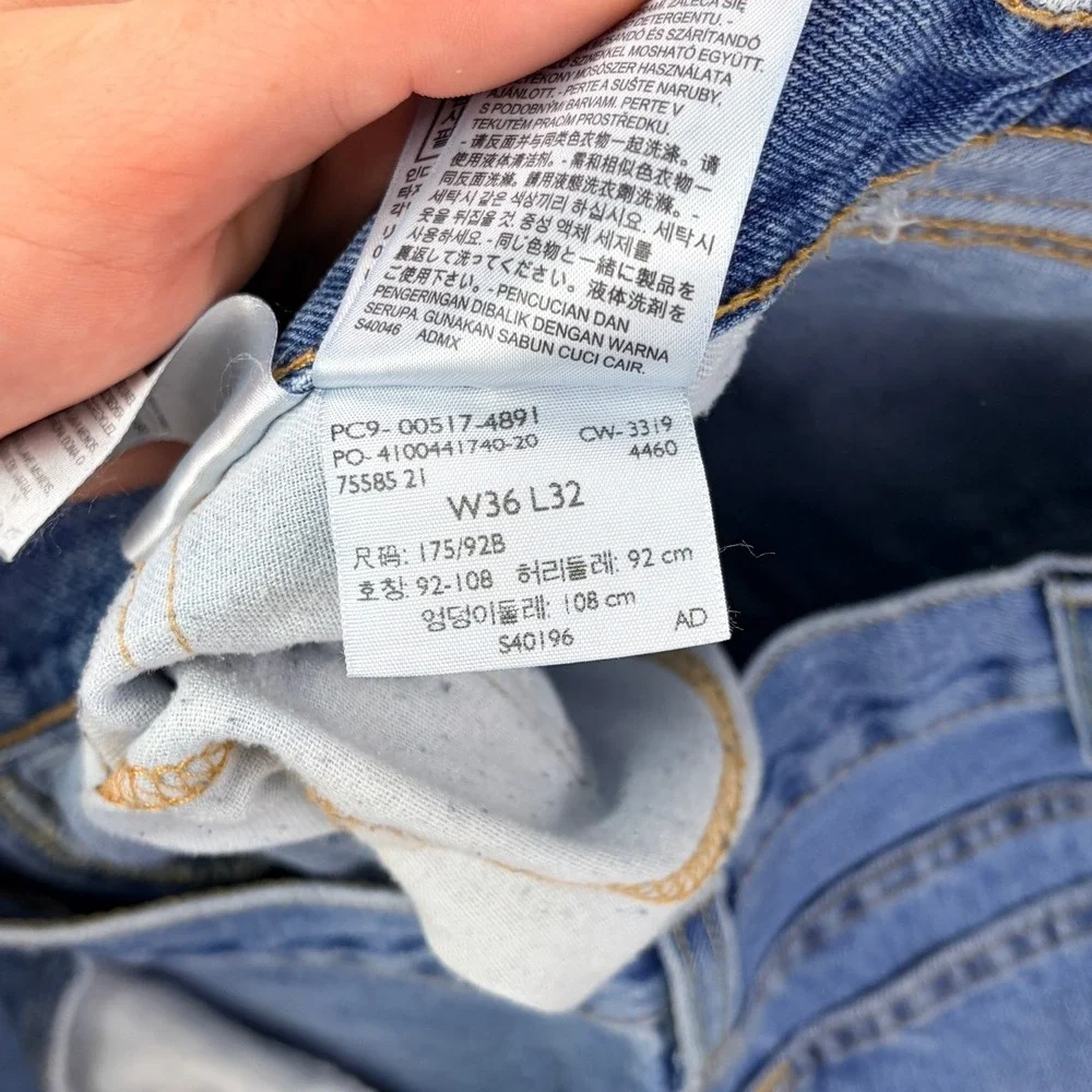 Levis 517 Bootcut Jeans Mens 36x32 Medium Wash Blue Denim 00517-4891 Cotton